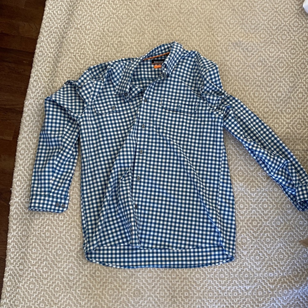 Orvis Large checkered long sleeve shirt